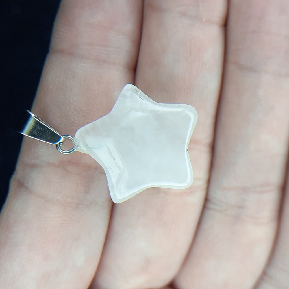 $π²$ Quartz Star Pendant #2 - Picture 1 of 2